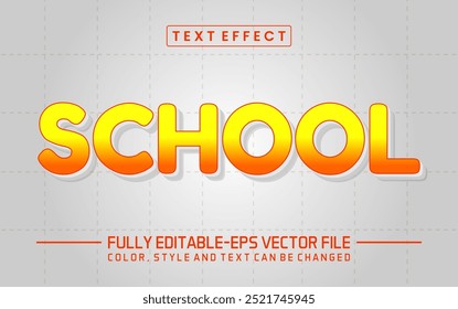 School font Text effect editable