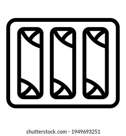 School food tray icon. Outline school food tray vector icon for web design isolated on white background
