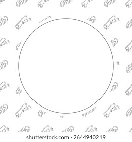 school frame. doodle education circle frame. hand drawn school and education frame background. school background