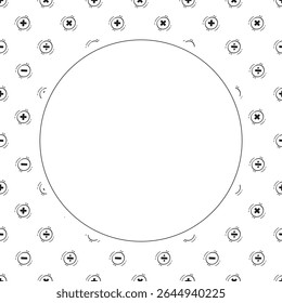 school frame. doodle education circle frame. hand drawn school and education frame background. school background