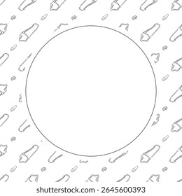 school frame. doodle education circle frame. hand drawn school and education frame background. school background