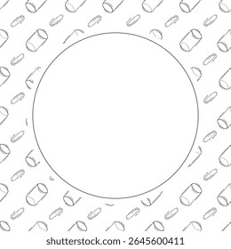 school frame. doodle education circle frame. hand drawn school and education frame background. school background