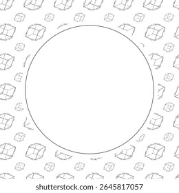 school frame. doodle education circle frame. hand drawn school and education frame background. school background