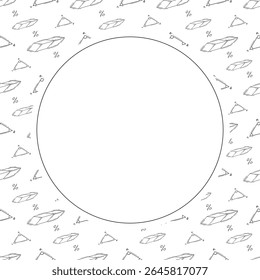 quadro da escola. quadro do círculo de educação de doodle. plano de fundo do quadro da escola desenhado à mão e da educação. plano de fundo da escola