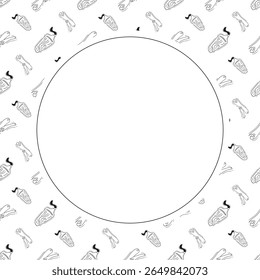 school frame. doodle education circle frame. hand drawn school and education frame background. school background