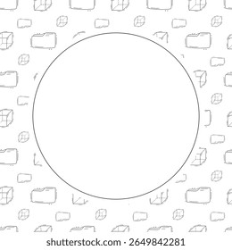 school frame. doodle education circle frame. hand drawn school and education frame background. school background