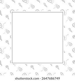 moldura da escola. moldura quadrada da educação do doodle. plano de fundo da moldura da escola desenhada à mão e da educação. plano de fundo da escola