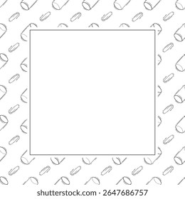 school frame. doodle education square frame. hand drawn school and education frame background. school background