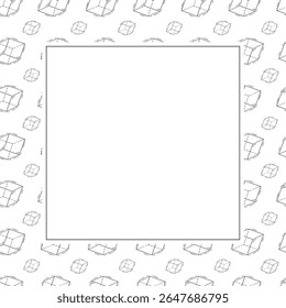school frame. doodle education square frame. hand drawn school and education frame background. school background