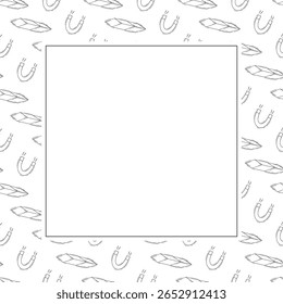 school frame. doodle education square frame. hand drawn school and education frame background. school background