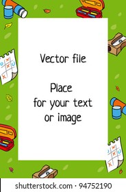 School Frame. Vector Template