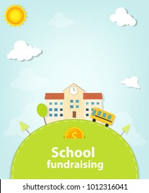 School Fundraising Poster. Clipart Image