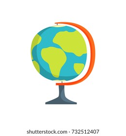 School geography globe cartoon vector Illustration