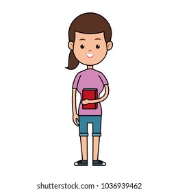 School girl cartoon