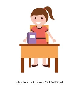 school girl cartoon
