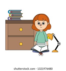 school girl cartoon