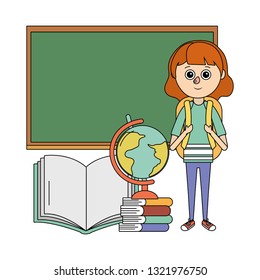 school girl cartoon