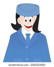 School girl in uniform. vector