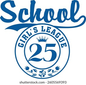 School Girls League 25 Logo nice