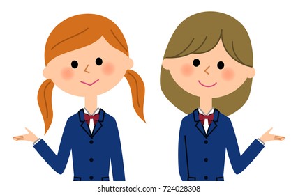 School girls who show guidance