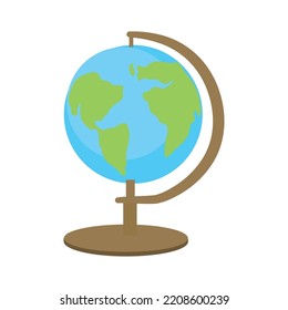 school globe design over white