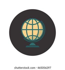 school globe in flat style