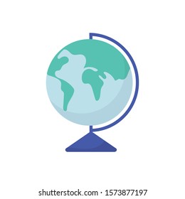 school globe geography isolated icon vector illustration