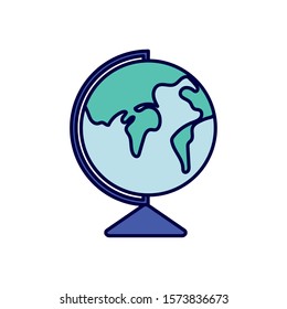 school globe geography learning online icon vector illustration