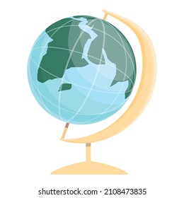 School globe icon cartoon vector. World earth. Geography map