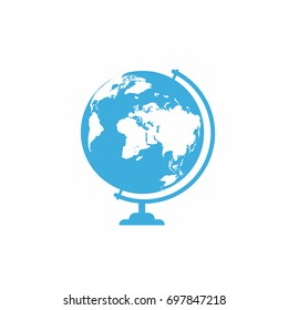 School globe icon isolated on white background. Vector