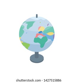 School globe icon. Isometric of school globe vector icon for web design isolated on white background