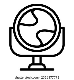 School globe icon outline vector. World travel. Map global