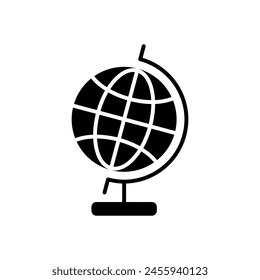 School globe icon vector illustration. Geography on isolated background. Education sign concept.