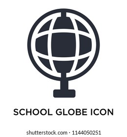 School globe icon vector isolated on white background for your web and mobile app design, School globe logo concept