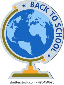 school globe with the inscription "Back to school"