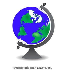 school globe isolated vector illustration 
