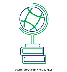 school globe map and book elementary study