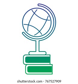 school globe map and book elementary study