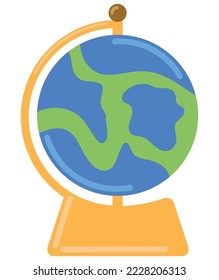 school globe map cartoon icon isolated