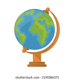 icono de mapa de globo de escuela aislado