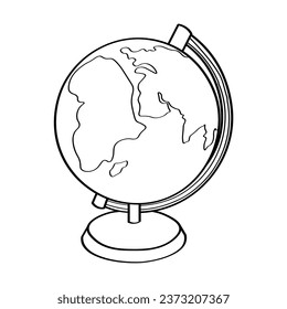 School globe on white background