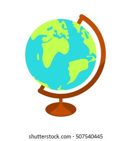 School globe vector illustration. World globe vector icon.