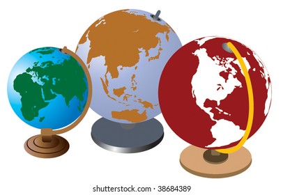 School globe. Vector illustration for you design