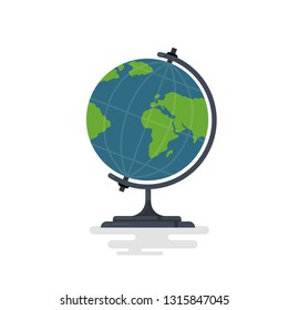 School globus icon. Flat illustration of school globus vector icon for web design