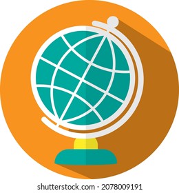 School globus, illustration, vector, on a white background.