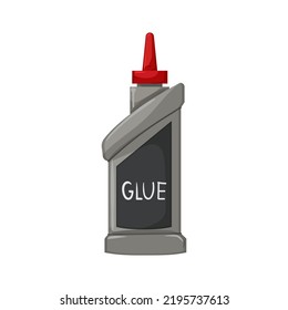 School Glue Bottle Cartoon. School Glue Bottle Sign. Isolated Symbol Vector Illustration