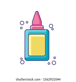 school glue detail style icon vector illustration design