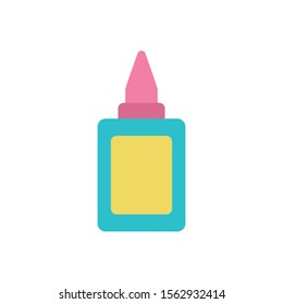 school glue flat style icon vector illustration design
