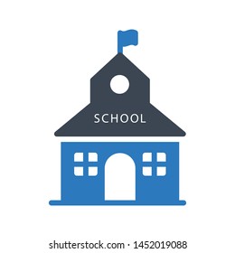 school glyph colour vector icon