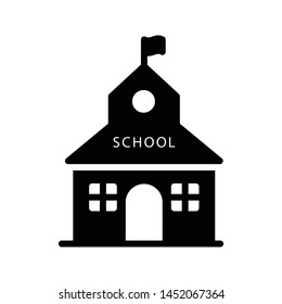 school glyph flat vector icon